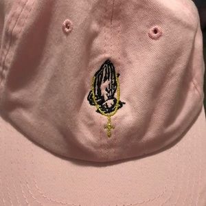 Pink praying hat